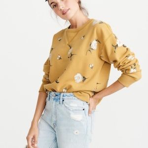 AF mustard floral sweatshirt basically new